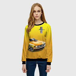Свитшот женский Ford mustang - motorsport, цвет: 3D-черный — фото 2