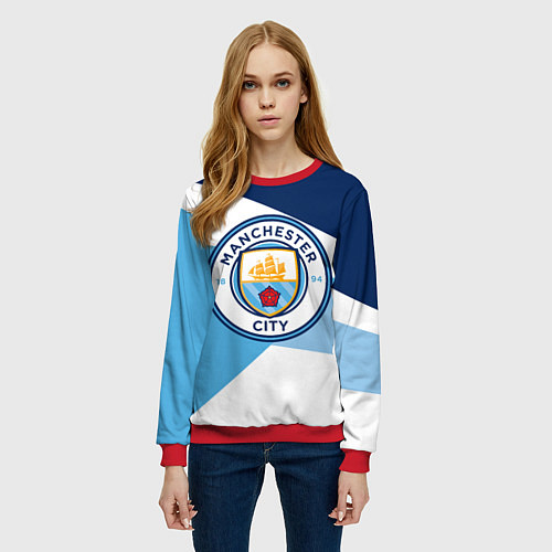 Женский свитшот MANCHESTER CITY EXLUSIVE / 3D-Красный – фото 3