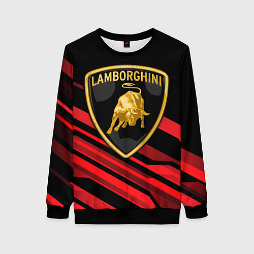 Женский свитшот Lamborghini / 3D-Черный – фото 1