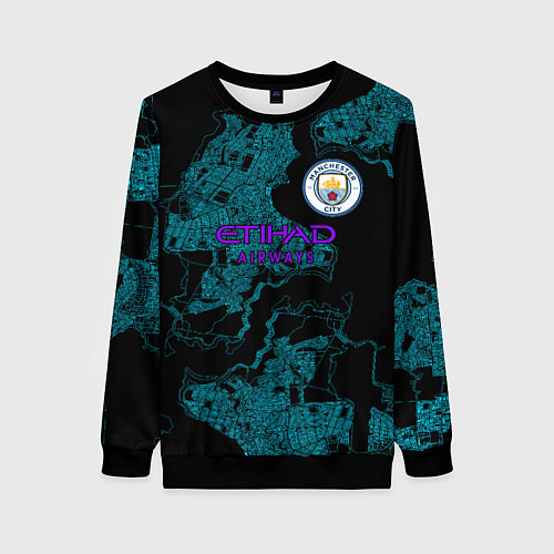 Женский свитшот Manchester City МанСити / 3D-Черный – фото 1