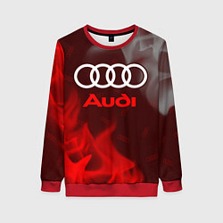 Свитшот женский AUDI АУДИ, цвет: 3D-красный