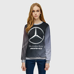 Свитшот женский MERCEDES МЕРСЕДЕС, цвет: 3D-меланж — фото 2