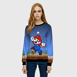 Свитшот женский Mario, цвет: 3D-черный — фото 2