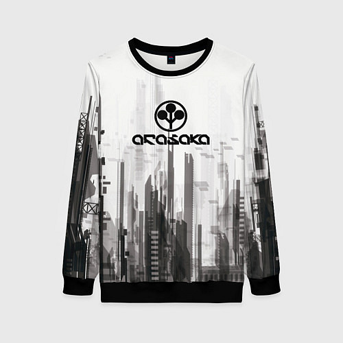 Женский свитшот Cyberpunk 2077 Arasaka / 3D-Черный – фото 1