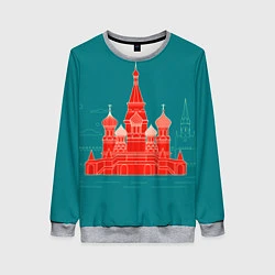 Свитшот женский Москва, цвет: 3D-меланж