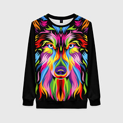 Женский свитшот Neon wolf