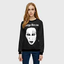 Свитшот женский Marilyn Manson, цвет: 3D-черный — фото 2