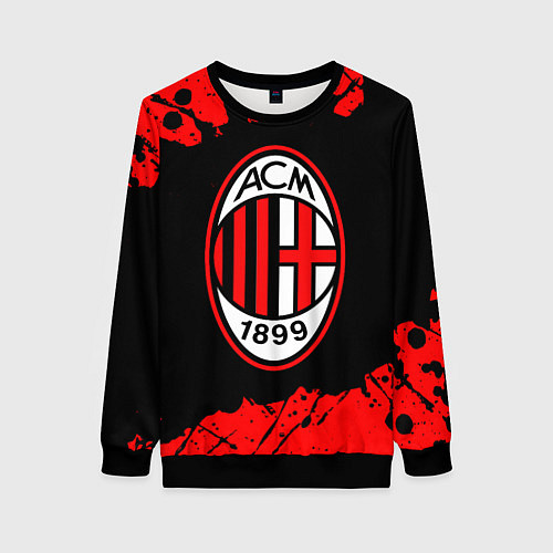 Женский свитшот AC MILAN МИЛАН / 3D-Черный – фото 1