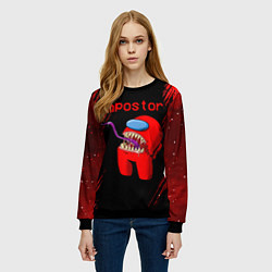 Свитшот женский AMONG US - MONSTER, цвет: 3D-черный — фото 2