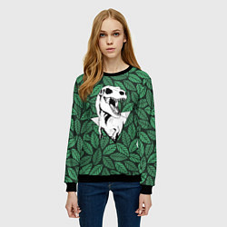 Свитшот женский Тиранозавр нежить, цвет: 3D-черный — фото 2