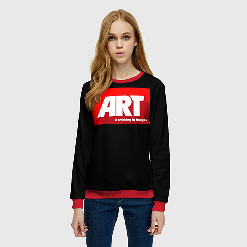 Женский свитшот Art red / 3D-Красный – фото 3