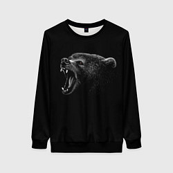 Свитшот женский Медведь, цвет: 3D-черный