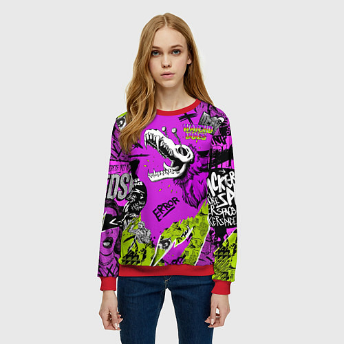 Женский свитшот Watch Dogs: Legion / 3D-Красный – фото 3