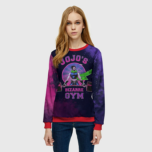 Женский свитшот JoJo’s Bizarre Adventure Gym / 3D-Красный – фото 3