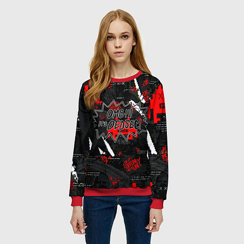 Женский свитшот Watch Dogs: Legion / 3D-Красный – фото 3