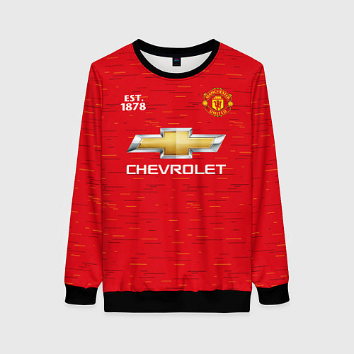 Женский свитшот MANCHESTER UNITED 2021 - HOME / 3D-Черный – фото 1