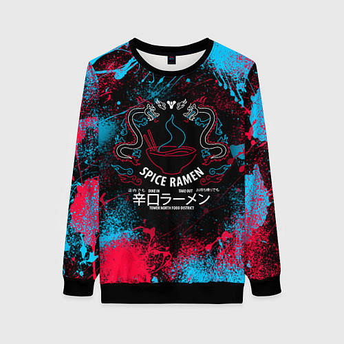Женский свитшот SPICE RAMEN DESTINY 2 / 3D-Черный – фото 1