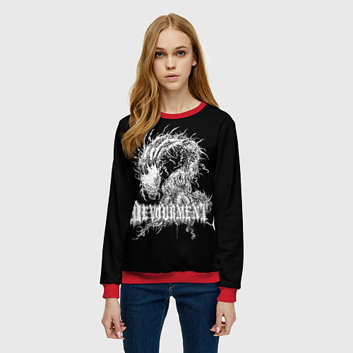 Женский свитшот Devourment / 3D-Красный – фото 3