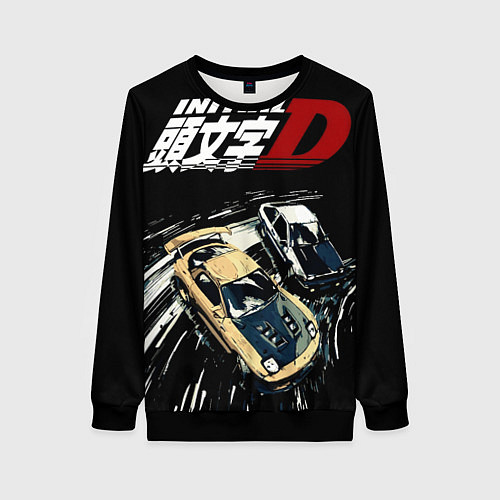 Женский свитшот Initial D Z / 3D-Черный – фото 1