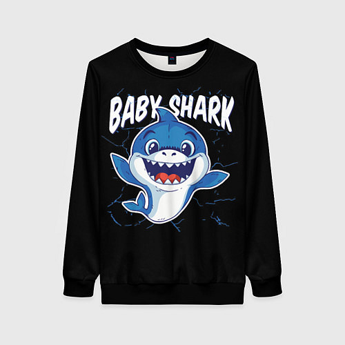 Женский свитшот Baby Shark / 3D-Черный – фото 1