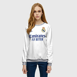 Свитшот женский REAL MADRID, домашняя 2021, цвет: 3D-меланж — фото 2