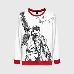 Свитшот женский Freddie Mercury, цвет: 3D-красный