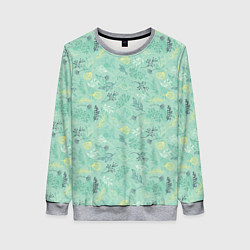 Свитшот женский Гербарий, цвет: 3D-меланж