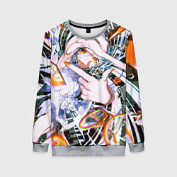 Свитшот женский Anime girl art, цвет: 3D-меланж