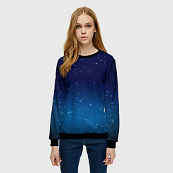 Свитшот женский Звездное небо, цвет: 3D-черный — фото 2