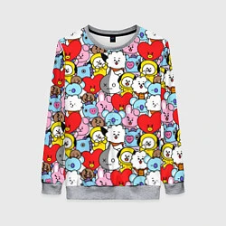 Свитшот женский BT21 BTS, цвет: 3D-меланж