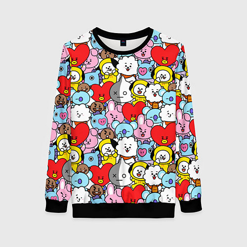 Женский свитшот BT21 BTS / 3D-Черный – фото 1