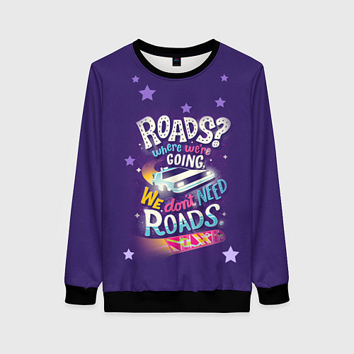 Женский свитшот Back to the Future / 3D-Черный – фото 1