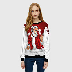 Свитшот женский Music Santa, цвет: 3D-черный — фото 2
