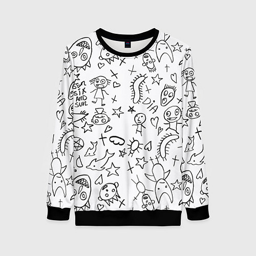 Женский свитшот DIE ANTWOORD / 3D-Черный – фото 1