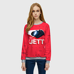 Свитшот женский Jett, цвет: 3D-меланж — фото 2