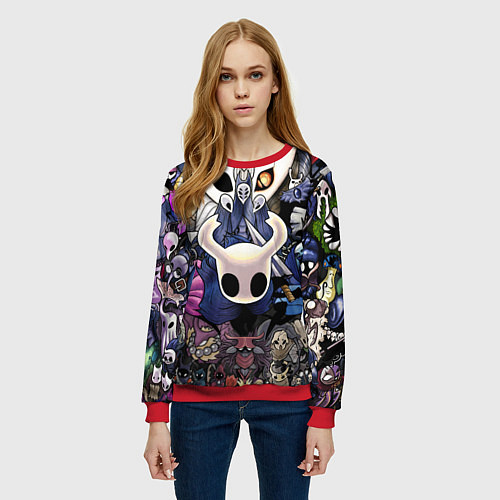 Женский свитшот HOLLOW KNIGHT / 3D-Красный – фото 3