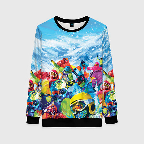 Женский свитшот Палитра сноуборд / 3D-Черный – фото 1