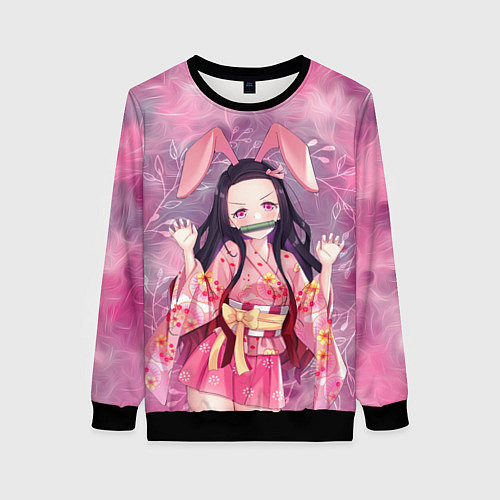 Женский свитшот Незуко Камадо / 3D-Черный – фото 1