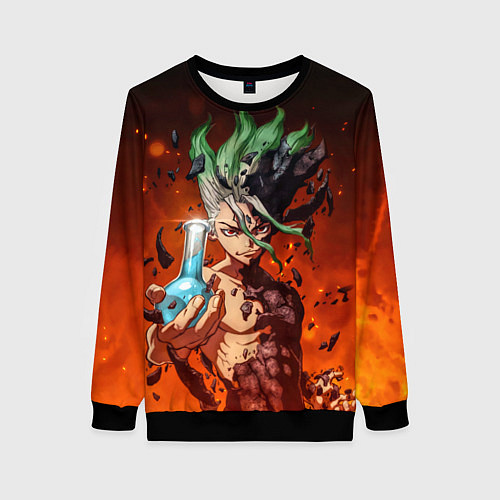 Женский свитшот Доктор Стоун / 3D-Черный – фото 1