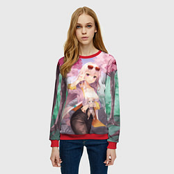 Свитшот женский Эмилия и Пак, цвет: 3D-красный — фото 2