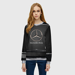 Свитшот женский MERCEDES BENZ МЕРСЕДЕС БЕНЗ, цвет: 3D-меланж — фото 2