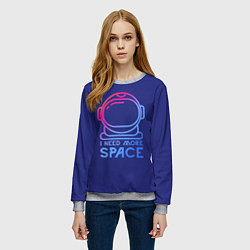 Свитшот женский Космонавт, цвет: 3D-меланж — фото 2