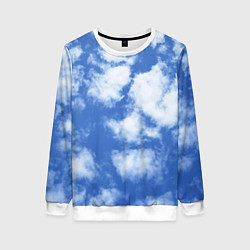 Свитшот женский ОБЛАКА, цвет: 3D-белый