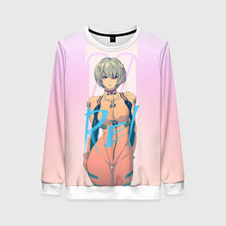 Свитшот женский Rei Ayanami, цвет: 3D-белый