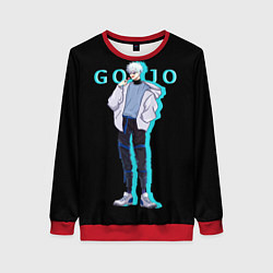 Свитшот женский Годжо Сатору Магическая битва, цвет: 3D-красный