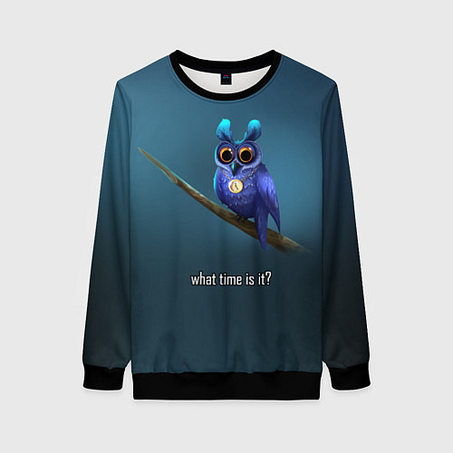 Женский свитшот Owl / 3D-Черный – фото 1