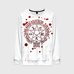 Свитшот женский Хеллсинг, Печать Алукарда, цвет: 3D-белый