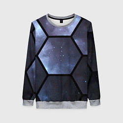 Свитшот женский Неон в космосе, цвет: 3D-меланж