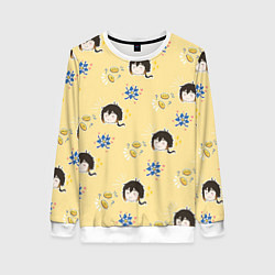 Свитшот женский Чиби Чжун Ли, цвет: 3D-белый