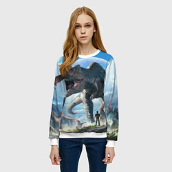 Свитшот женский Ark Survival Evolved, цвет: 3D-белый — фото 2